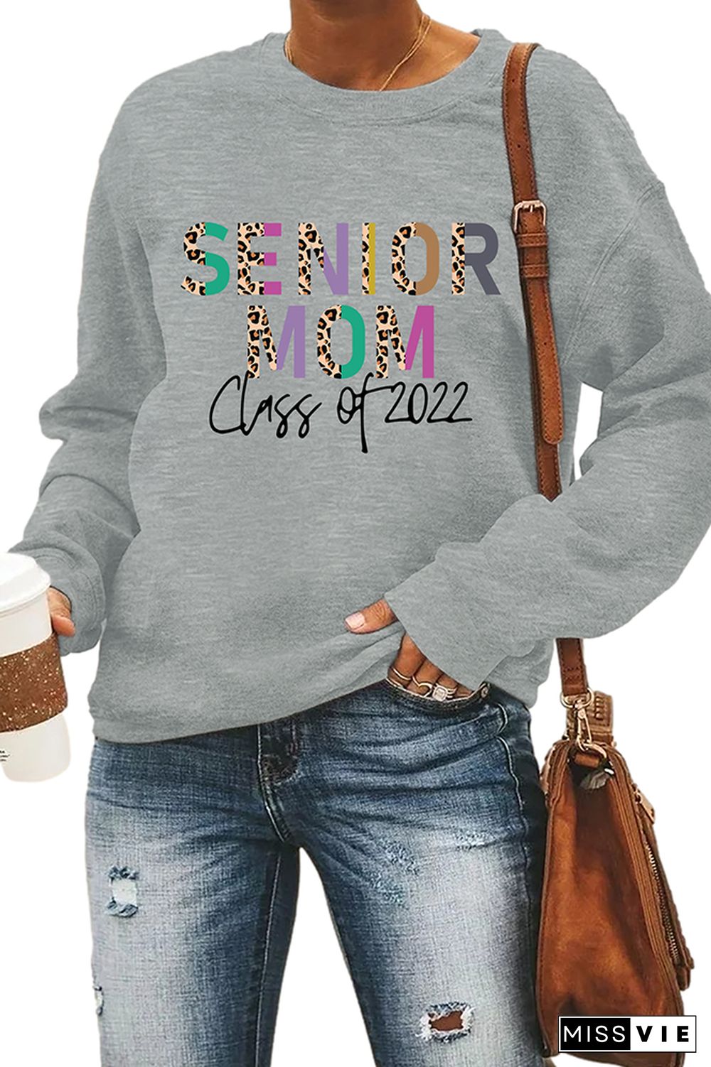 Senior Mom Class of 2022 Pullover Sweatshirt Women Wholesale