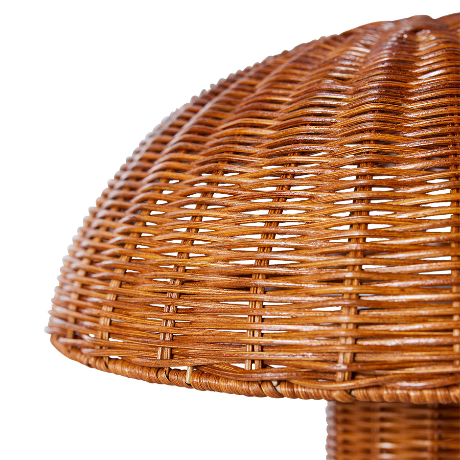 Rattan mushroom table lamp Natural