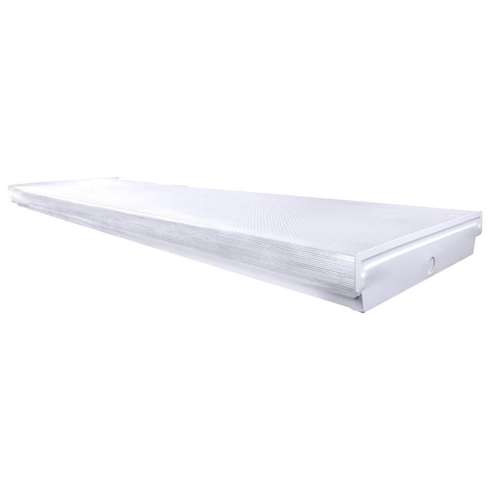 Commercial Electric 4 ft. 8000 Lumens Integrated LED White Wrap Light 4000K WR484080LSL