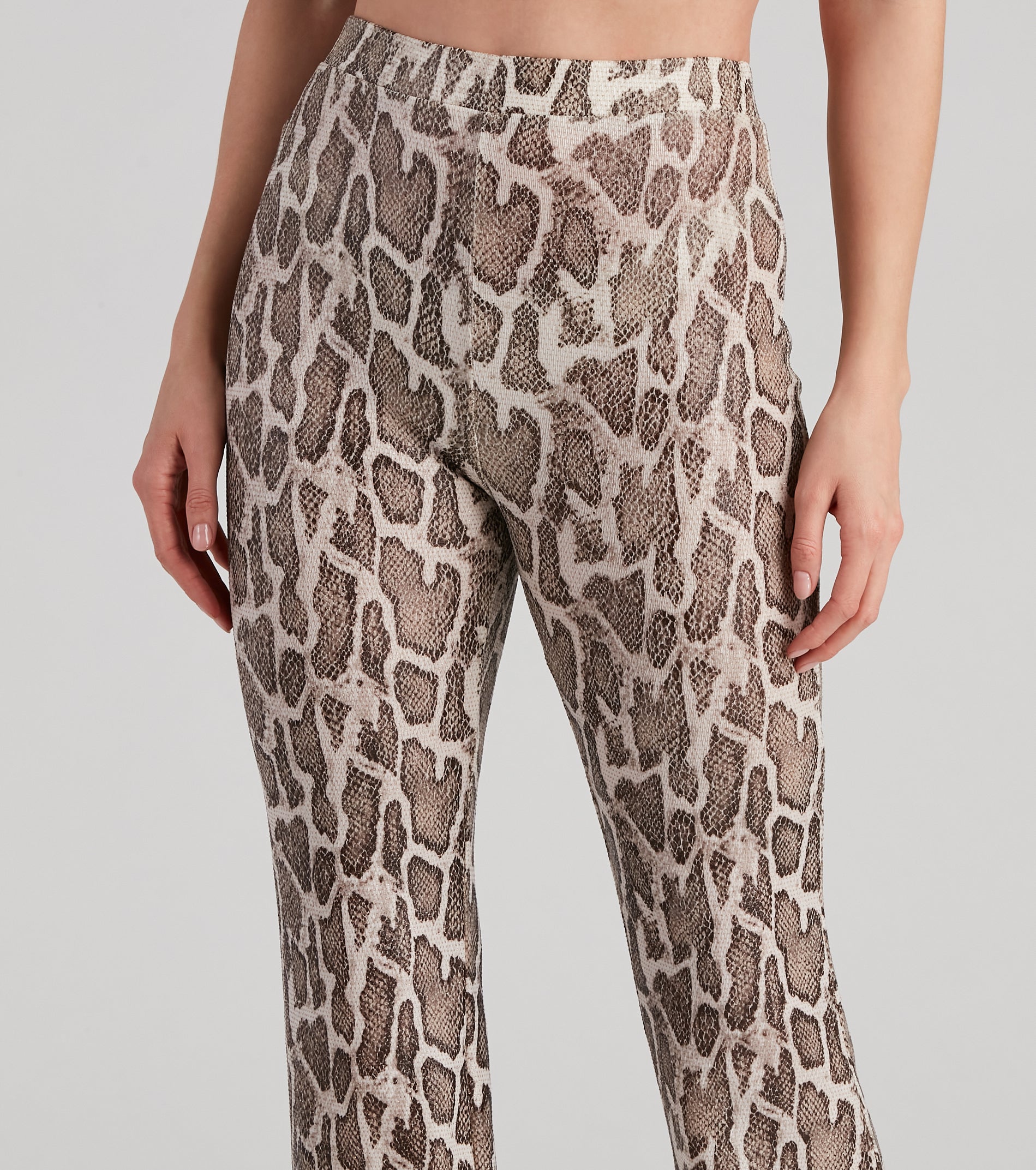 So Sassy Snake Print Wide-Leg Pants