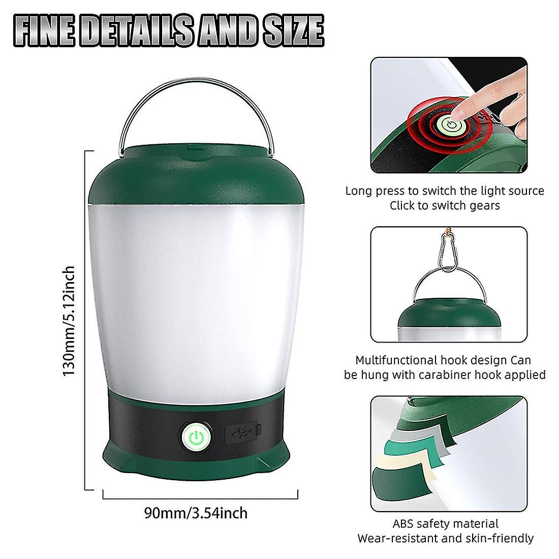 Rechargeable Camping Lantern，3 Light Modes，ip65 For Camping，hiking