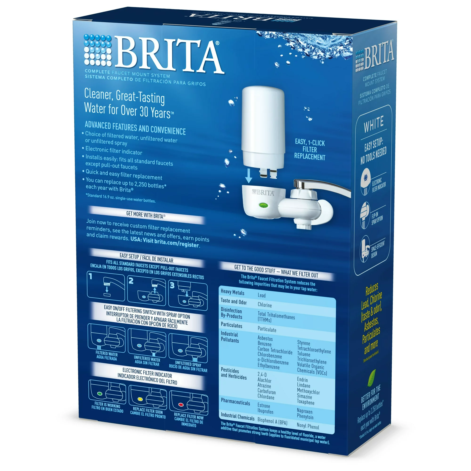 Brita Complete Tap Water Faucet Filtration System - White