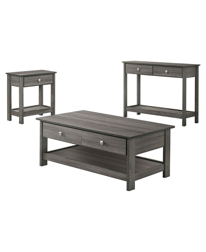 Furniture of America Cella 3-Piece Coffee Table Set