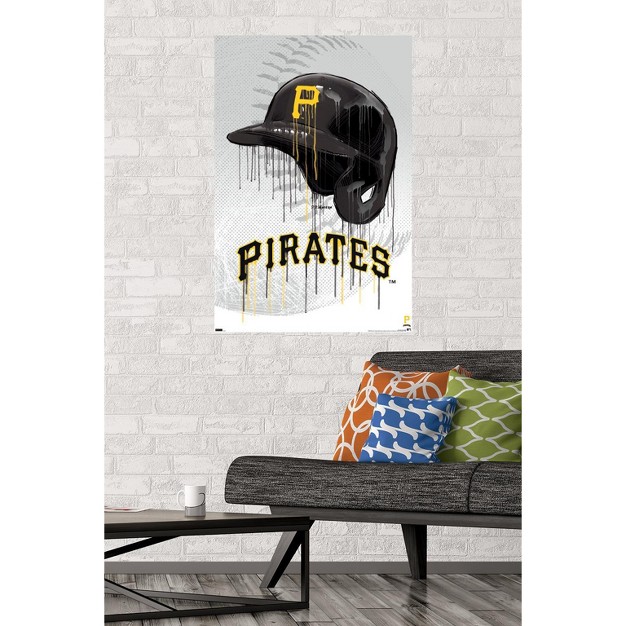 Trends International Mlb Pittsburgh Pirates Drip Helmet 22 Unframed Wall Poster Prints