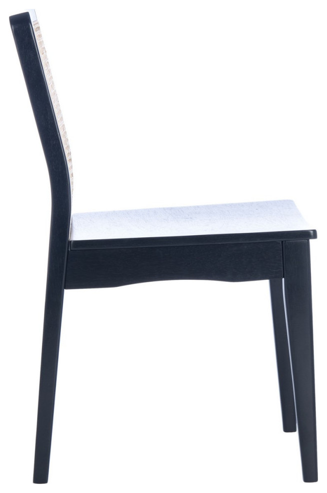 Tiden Rattan Dining Chair  Set of 2  Black/Natural   Tropical   Dining Chairs   by V.S.D Furniture  Houzz