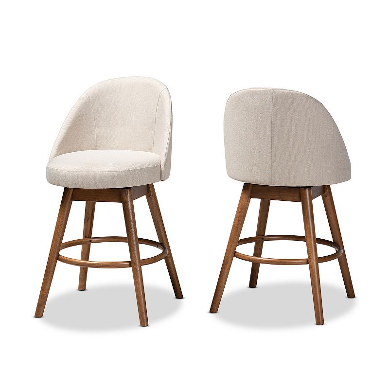 Baxton Studio Carra Counter Stool 2-Piece Set