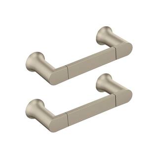 MOEN Genta 9 in. Hand Towel Bar in Brushed Nickel (2-Pack Combo) TBH3886BN-2PK