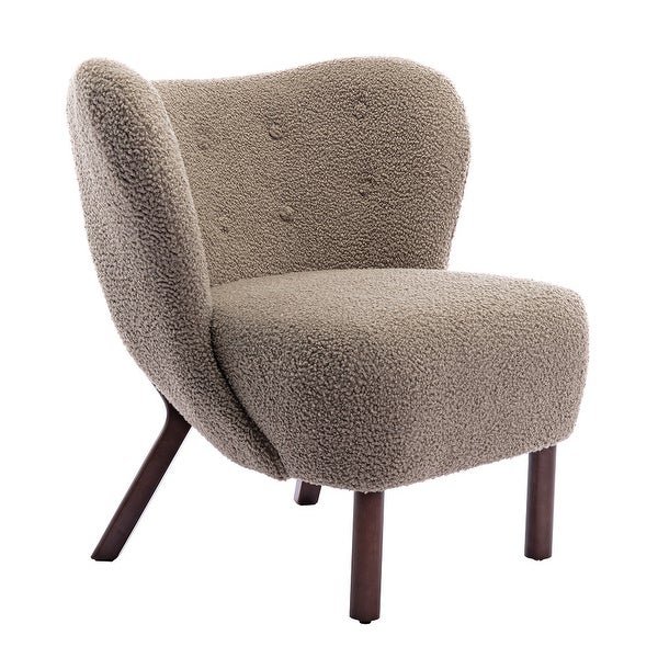 Modern Design Wingback Chairs with Solid Wood Legs