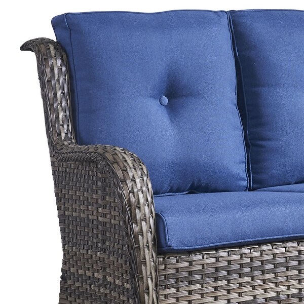 Outdoor Wicker 3 Seater Sofa Patio Sofa Set