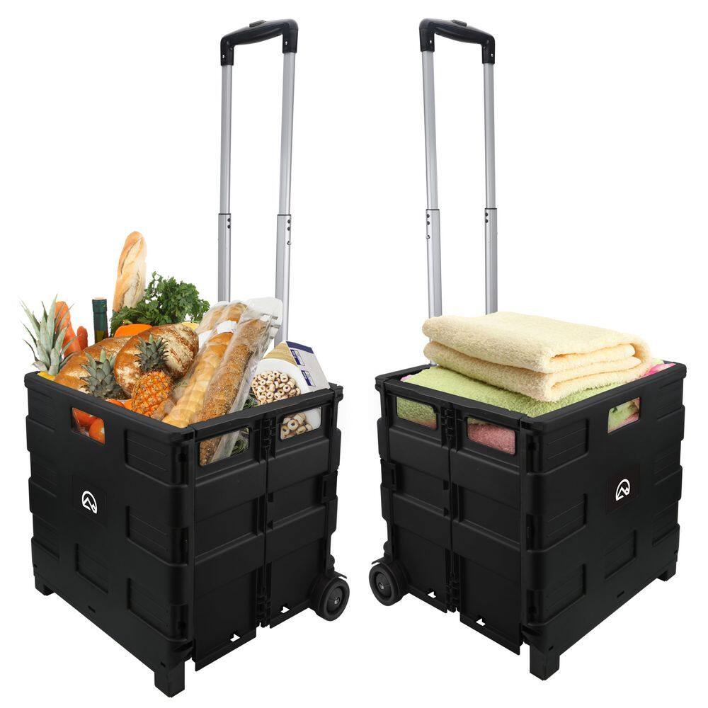 PACK-N-ROLL Portable 18 in. Plastic Utility Cart 410-468-0111