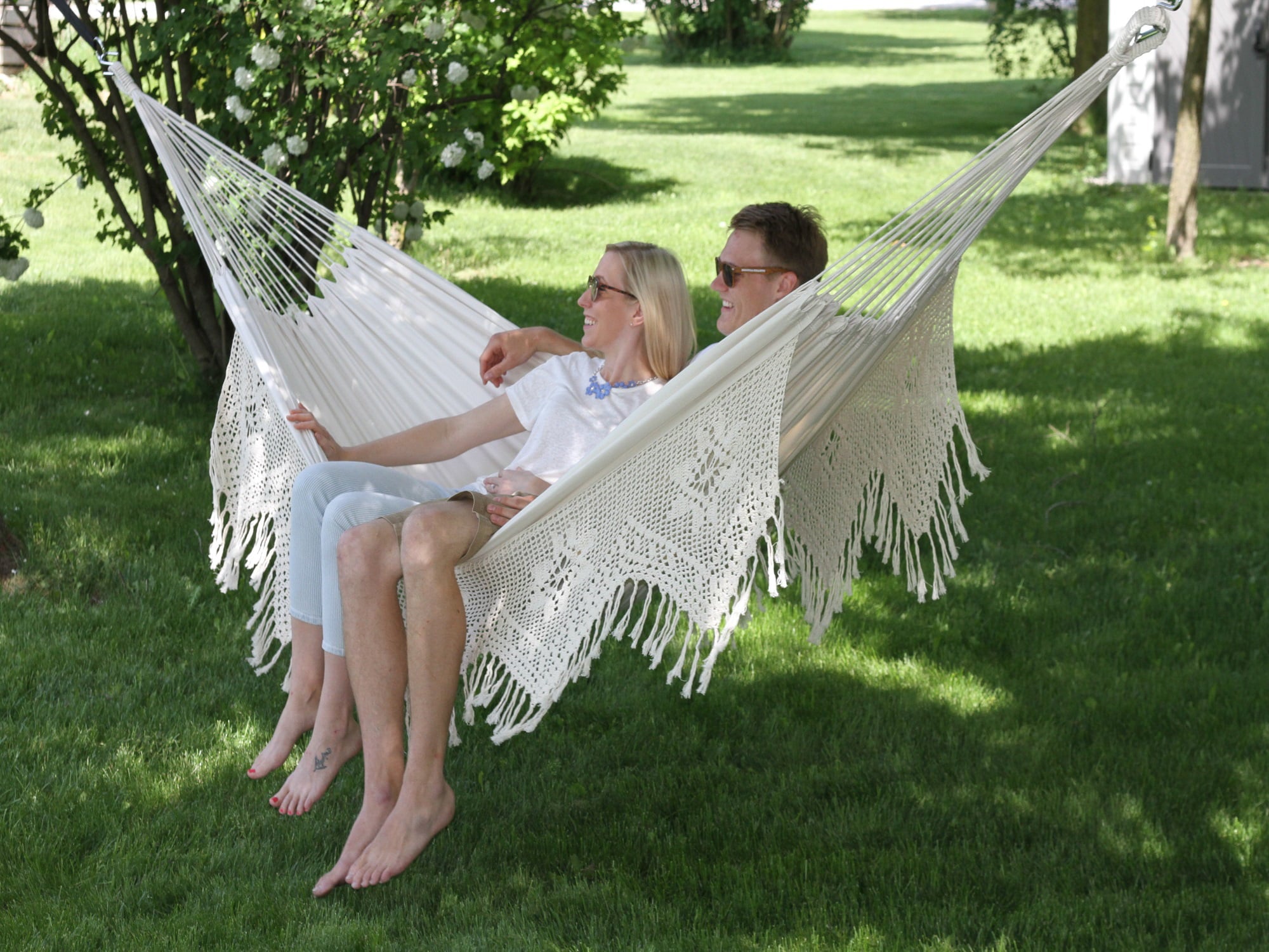 Vivere Tree Hammock, Off-White