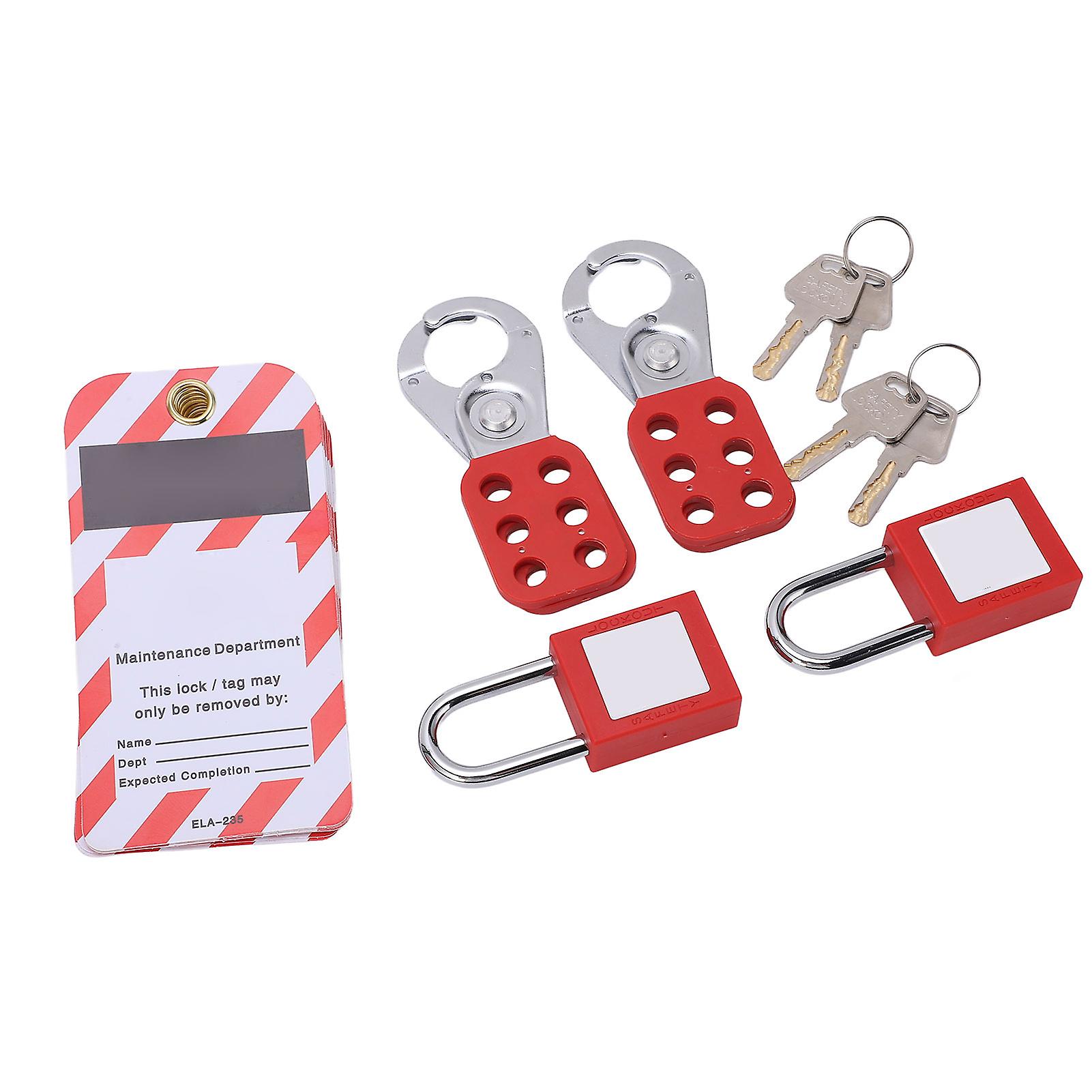 Electrical Lockout Tagout Kit Tag Hasp Safety Padlock Set Rustproof For Lock Out Tag Out Station