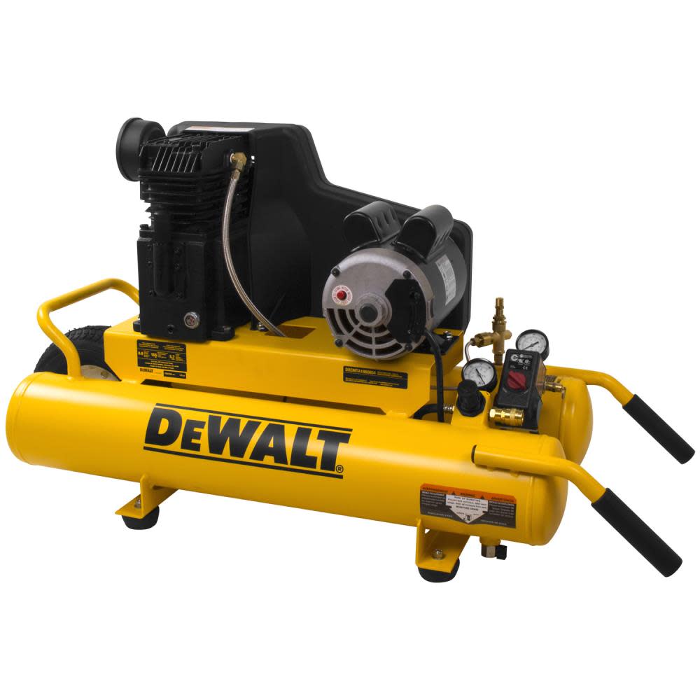 DEWALT 8-Gallon Portable 155-PSI Electric Twin Tank Wheelbarrow Air Compressor DXCMTA1980854 from DEWALT