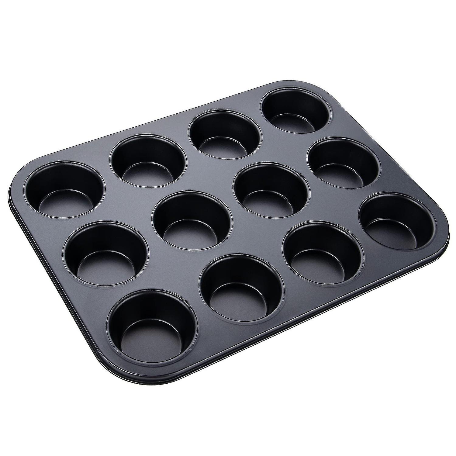 Doughnut Mould Non Stick Coating 12 Holes Carbon Steel Baking Tray For Cake Biscuit Bagel Sandwich M