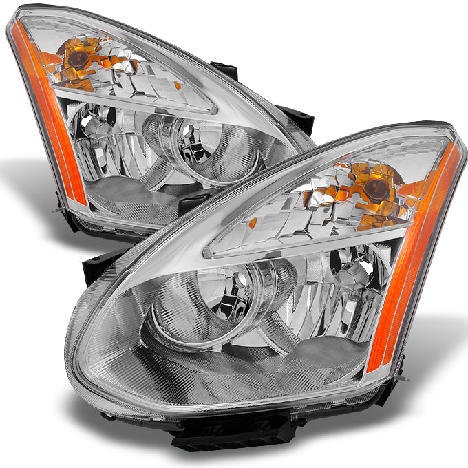 Fits 08-14 Rogue Halogen Headlights Replacement Left+Right Pair 2008-2014 Light