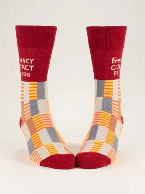   Men's Crew Socks - EMERGENCY CONTACT PERSON