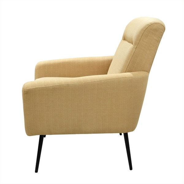 Mid Century Modern Upholstered Fabric Accent Chair