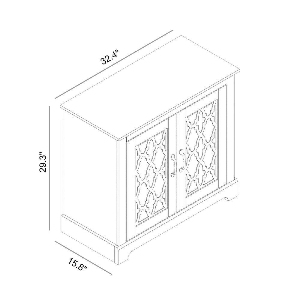 GALANO Heron 2 Door Accent Cabinet   32.4\