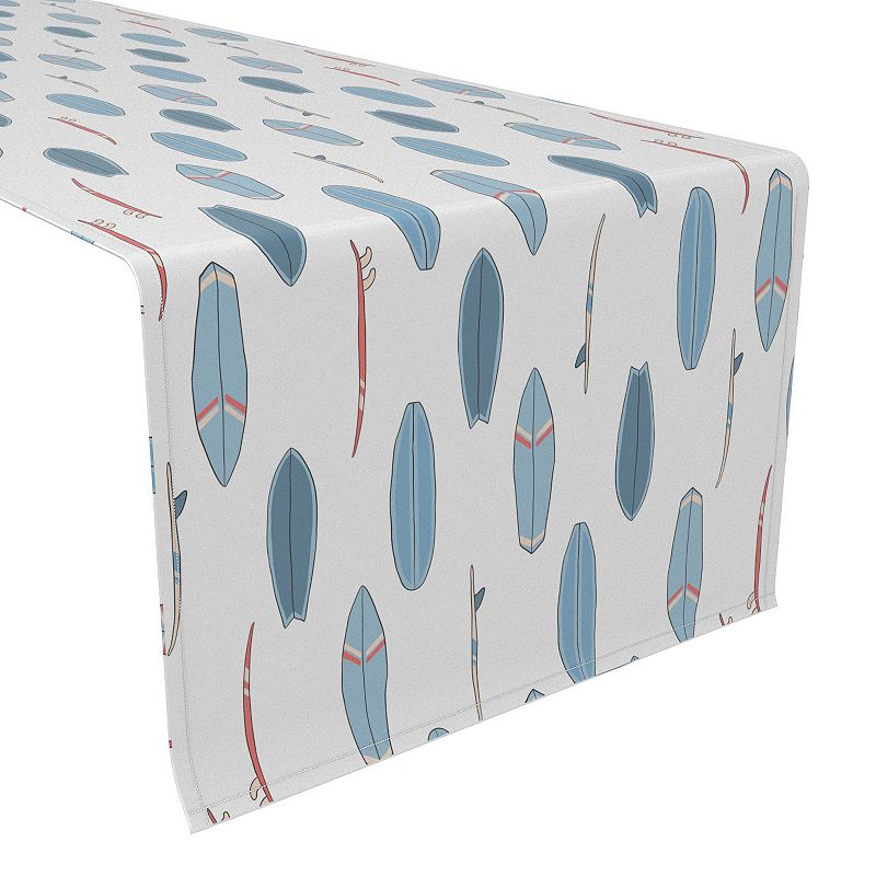 Table Runner， 100% Polyester， 14x108， Surfboard Repeat