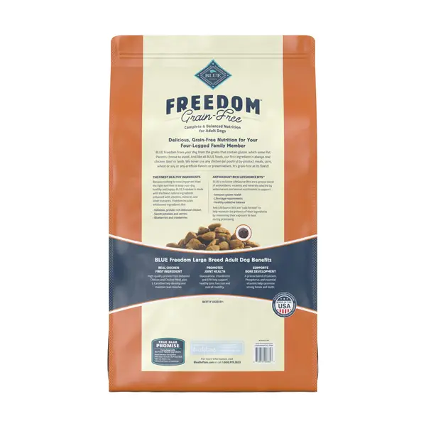 Blue Buffalo Freedom 24 lb Grain Free Natural Chicken Adult Large Breed Dry Dog Food