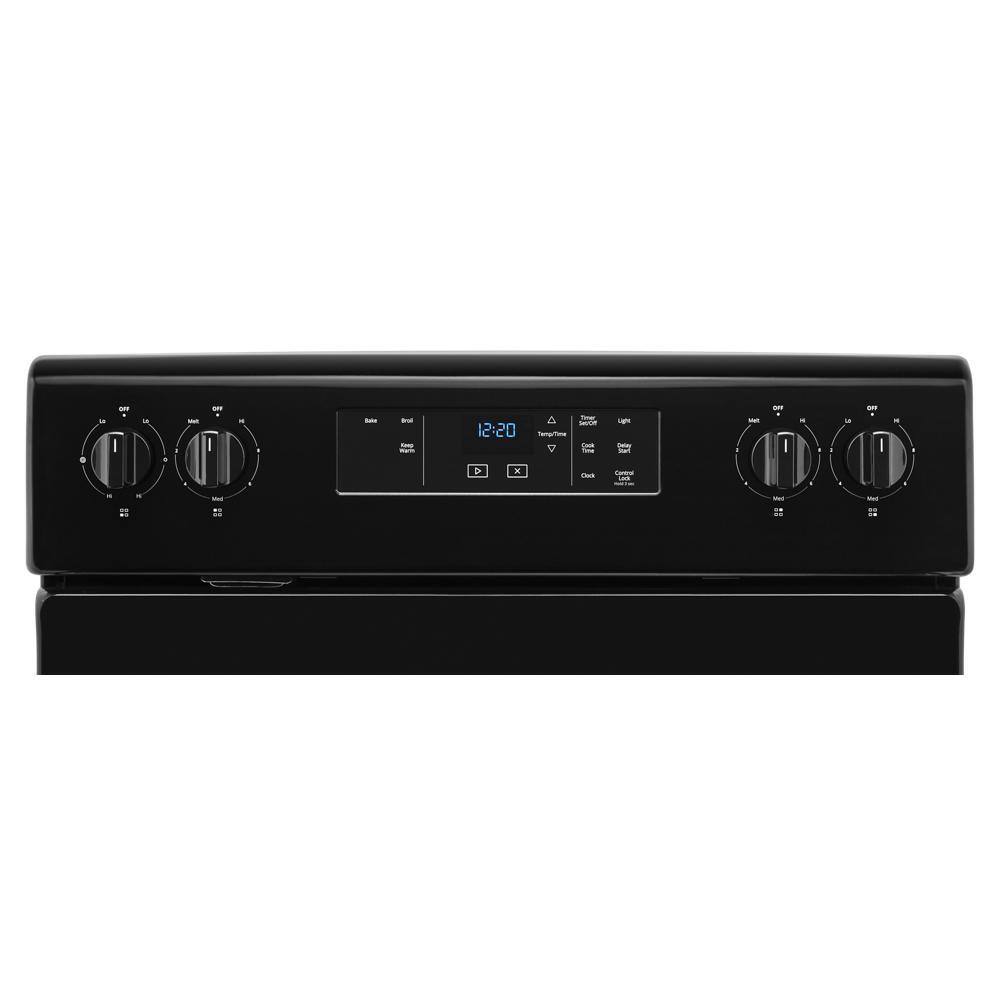 30 in. 5.3 cu. ft. 4-Burner Electric Range in Black with Storage Drawer WFE320M0JB