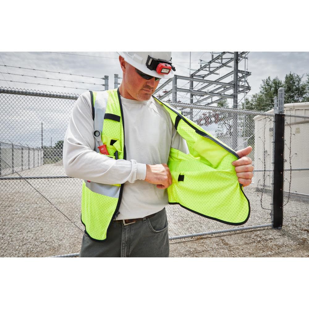 Milwaukee High Vis Safety Vest Class 2 Mesh AR/FR Cat 1 48-73-5201M910 from Milwaukee