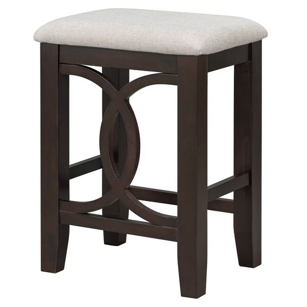 Counter Height Dining Table Set with USB Port and Upholstered Stools