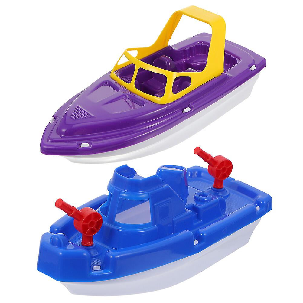 2pcs Baby Boat Toys Beach Yacht Toys Plastic Yacht Toys Small Boat Bath Toys Beach Boat Toys