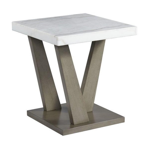 Picket House Furnishings Graham Square End Table in Grey