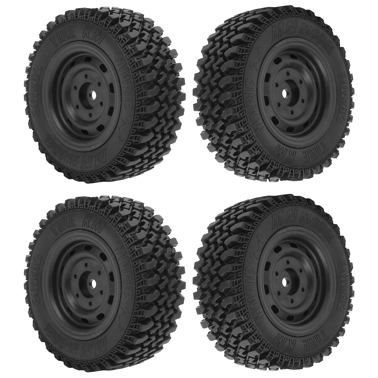 4pcs Professional Plastic Rubber Tire Rc Accessory Upgrade Parts Fit For Mn86 Rc Car