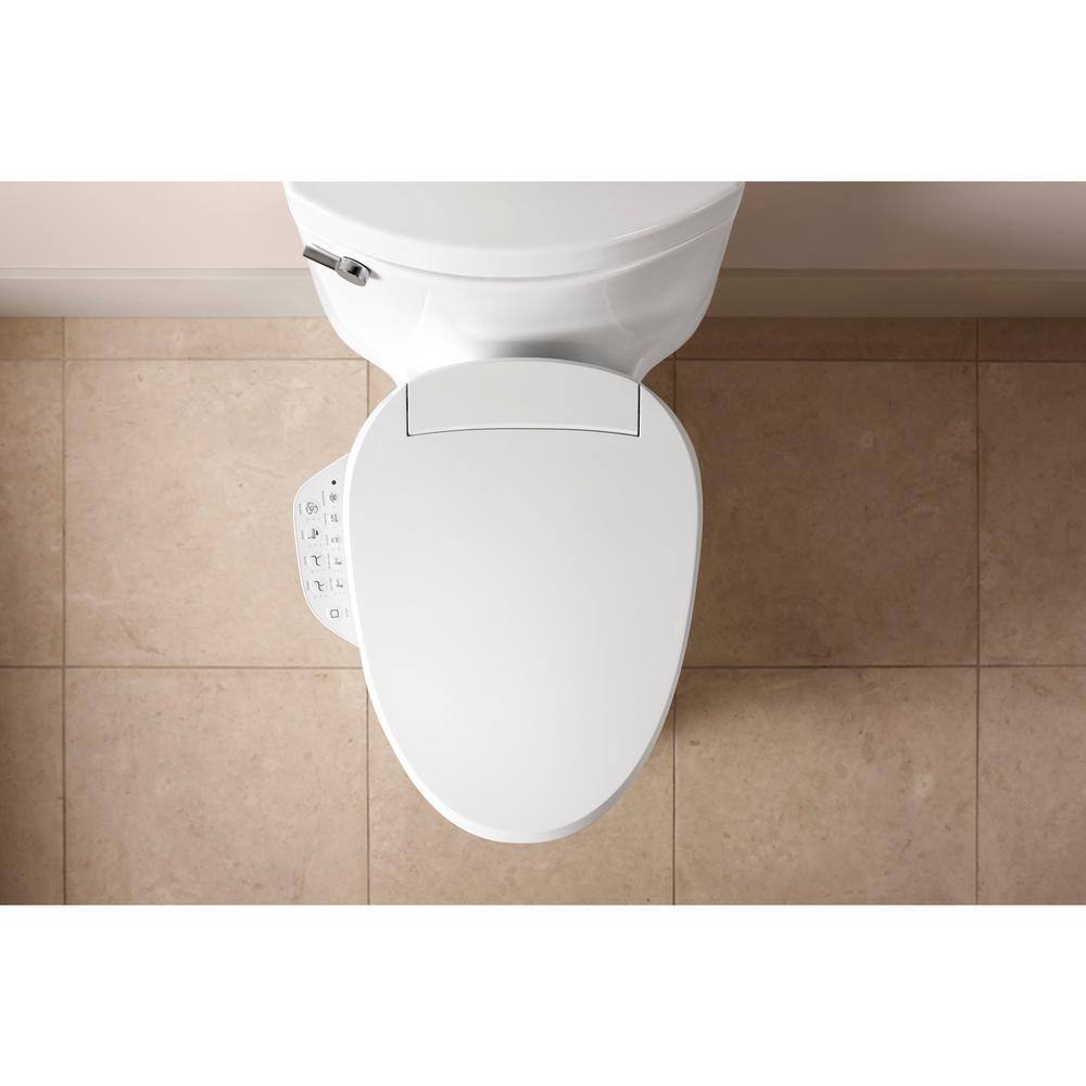 KOHLER C3 155 Electric Bidet Seat for Cleansing Elongated Toilet in White K-8298-0