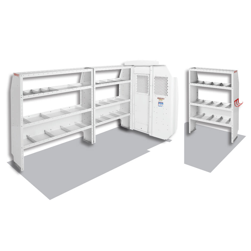 Commercial Shelving Package for Mid-Roof, 130 Inch Wheel Base Ford Transit Vans