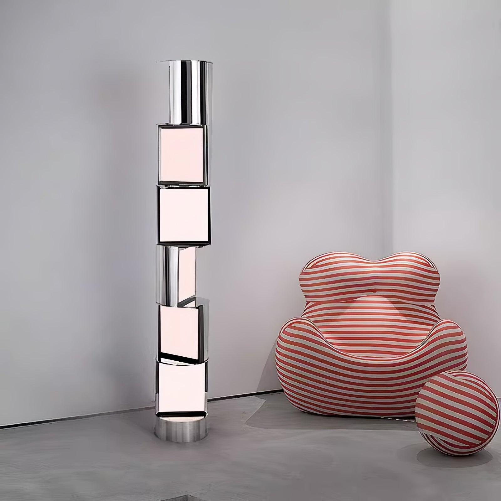 Half Cylindrical Rotating Floor Lamp