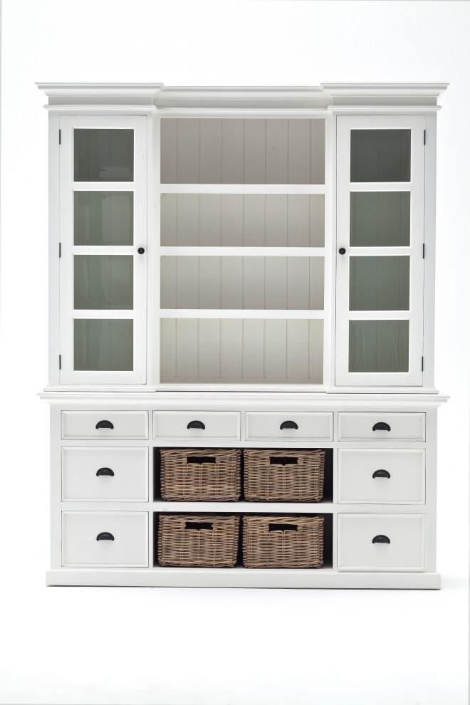 Halifax Library Hutch With basket set   Contemporary   Bookcases   by Nova Solo Furniture  Houzz