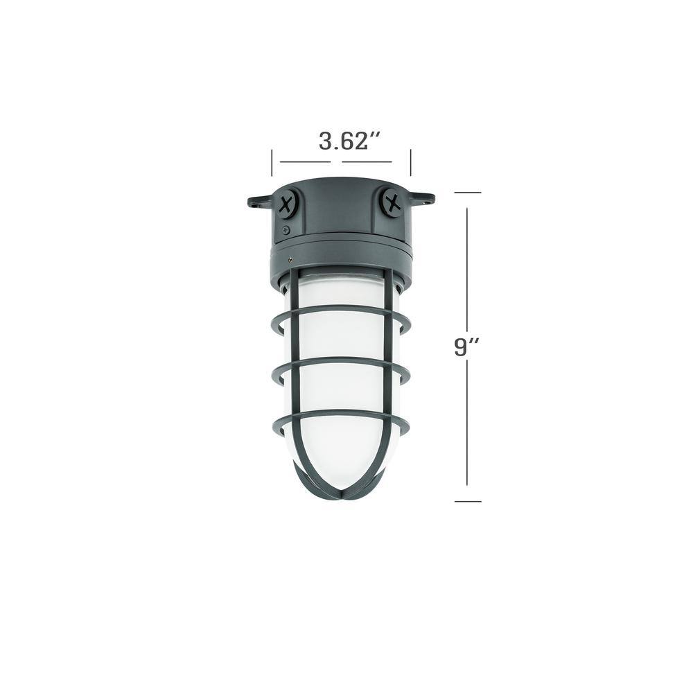 Commercial Electric 150-Watt Gray IndoorOutdoor Area Incandescent Vapor Tight Light EW10500GY