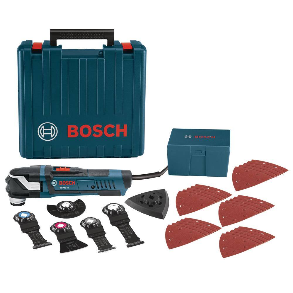 Bosch 4 Amp Corded StarlockPlus Oscillating Multi-Tool Kit with Case (30-Piece) GOP40-30C