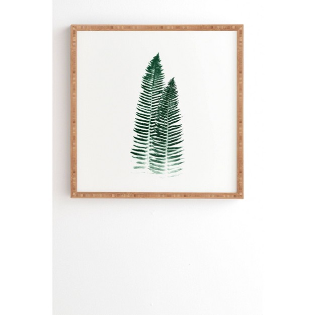 Nature Magick Forest Fern Bamboo Framed Wall Art Green Deny Designs