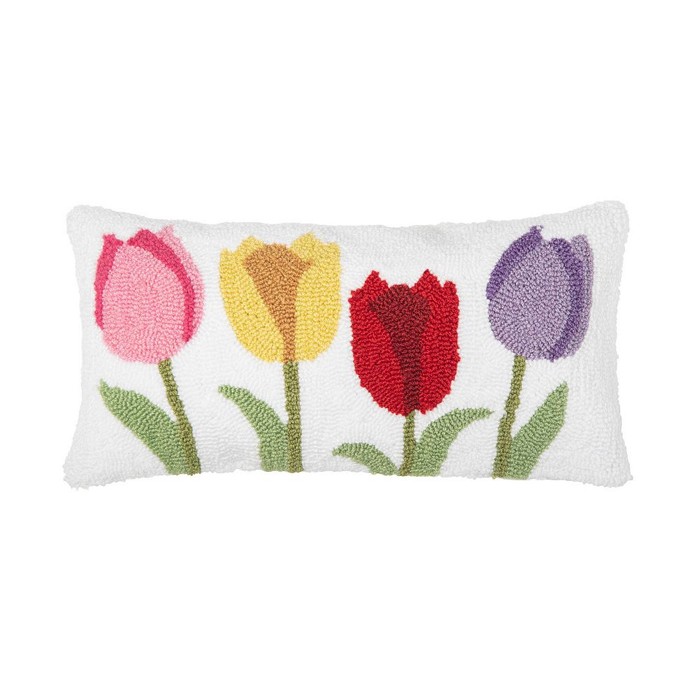 CandF Home Tulip Garden Floral Throw Pillow