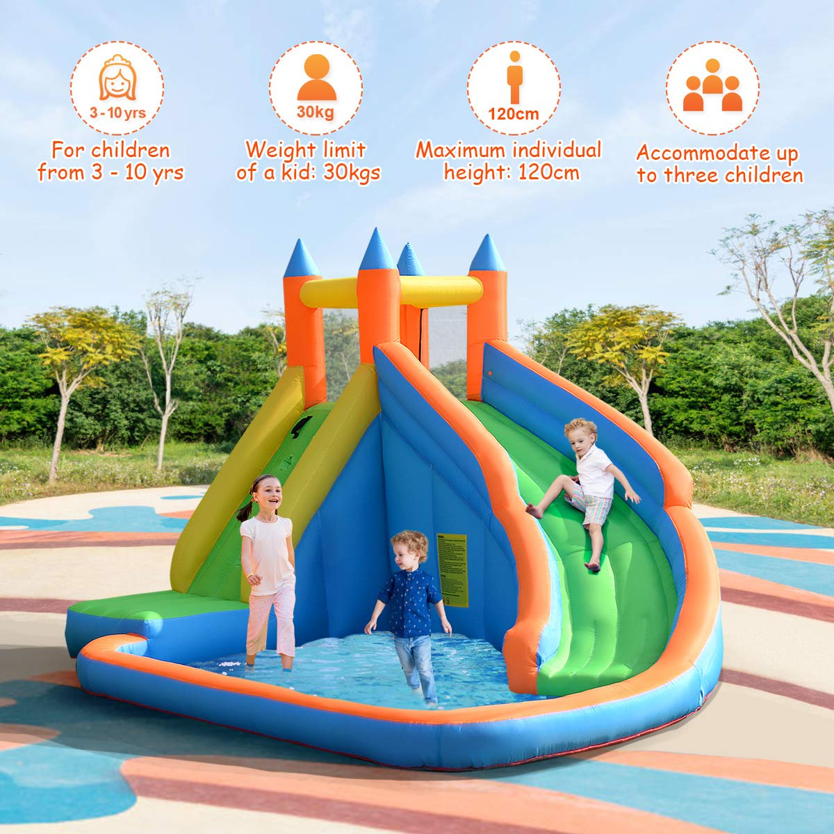 Affordable Water Slides for Kids Backyard with Climbing Wall