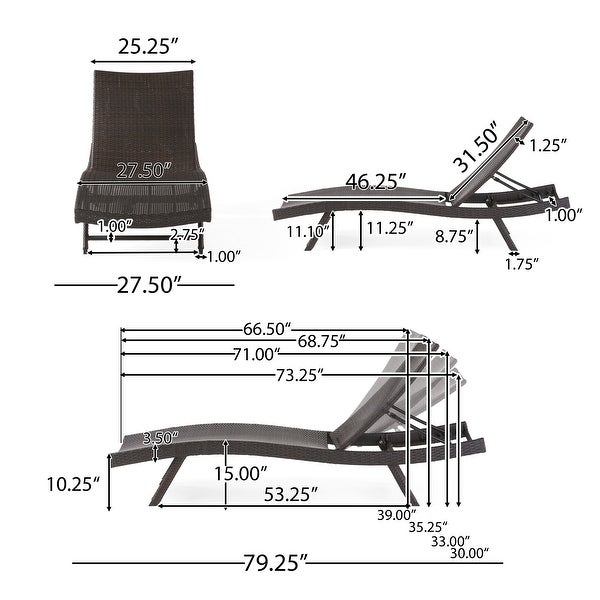 Wicker Outdoor Chaise Lounge