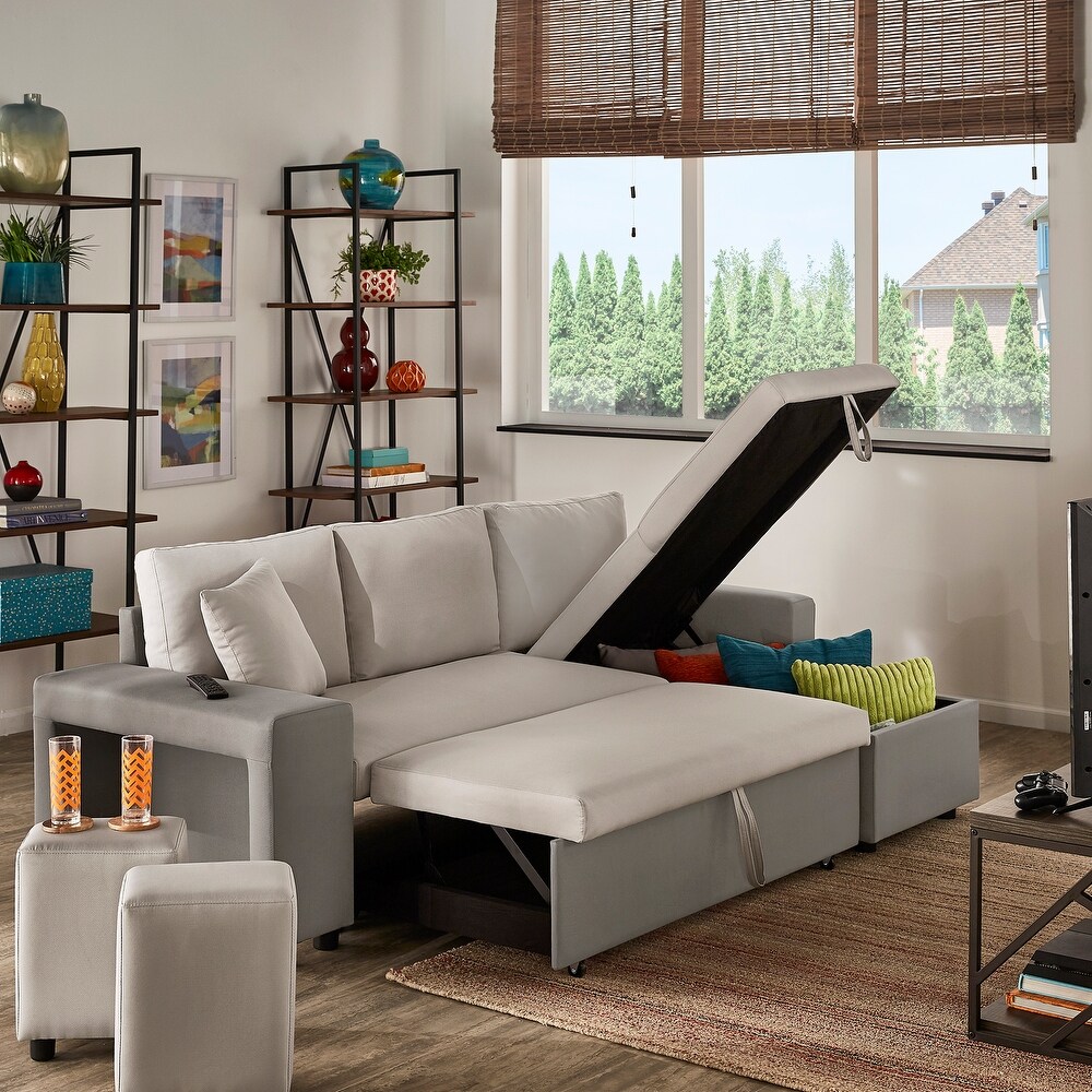 Lorca 2 tone Convertible Sofa with Storage by iNSPIRE Q Modern