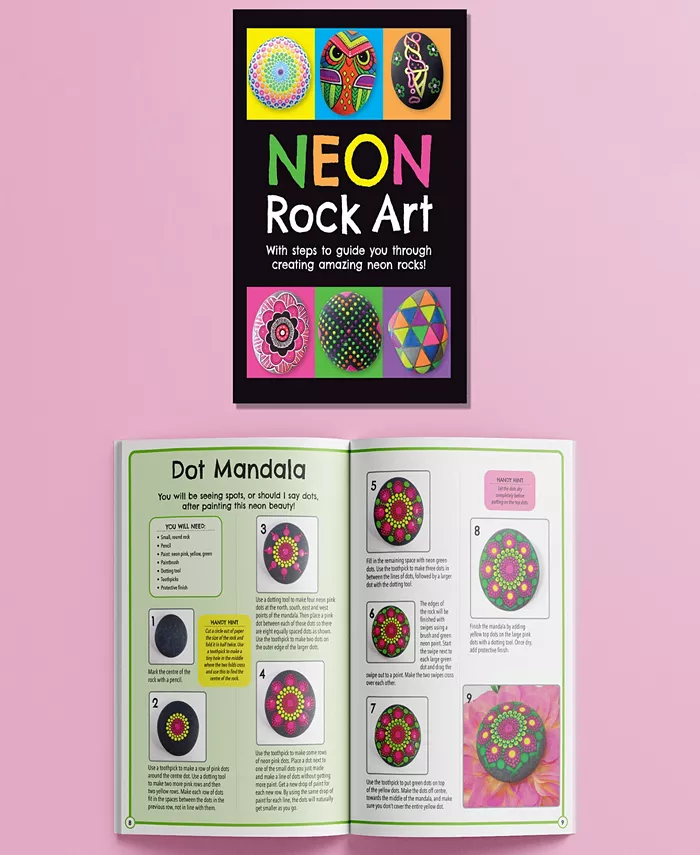 Craft Maker The Complete Neon Rock Art Kit DIY Rock Painting For Kids  Rocks  Brushes  Paint  Stencils included 19 Easy-To-Follow Projects - Arts And Craft For Kids