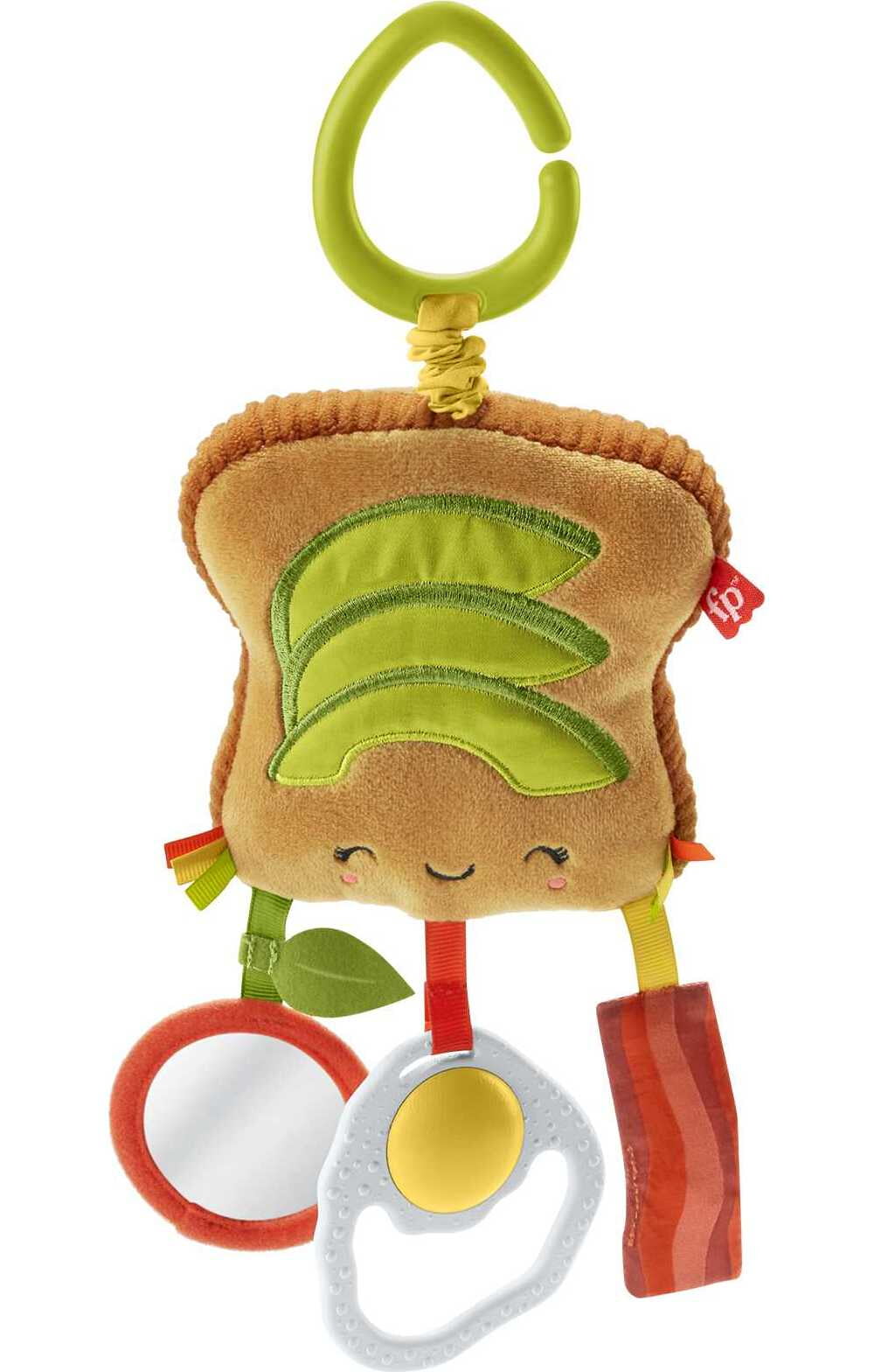 Fisher-Price Brunch and Go Stroller Toy Pretend Food Baby Toys for Sensory Play