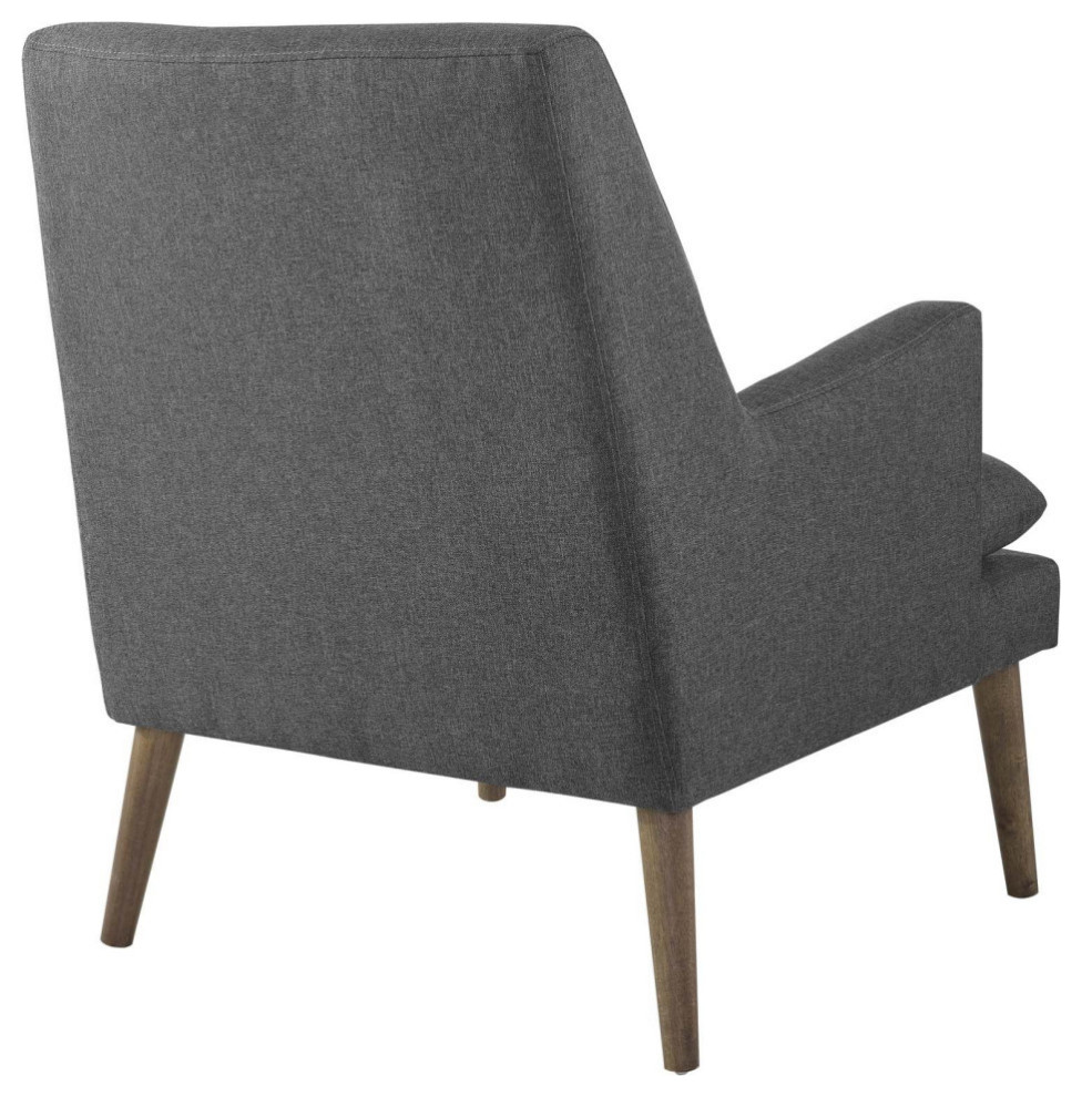 Ronan Grey Upholstered Lounge Chair   Midcentury   Armchairs And Accent Chairs   by Virgil Stanis Design  Houzz