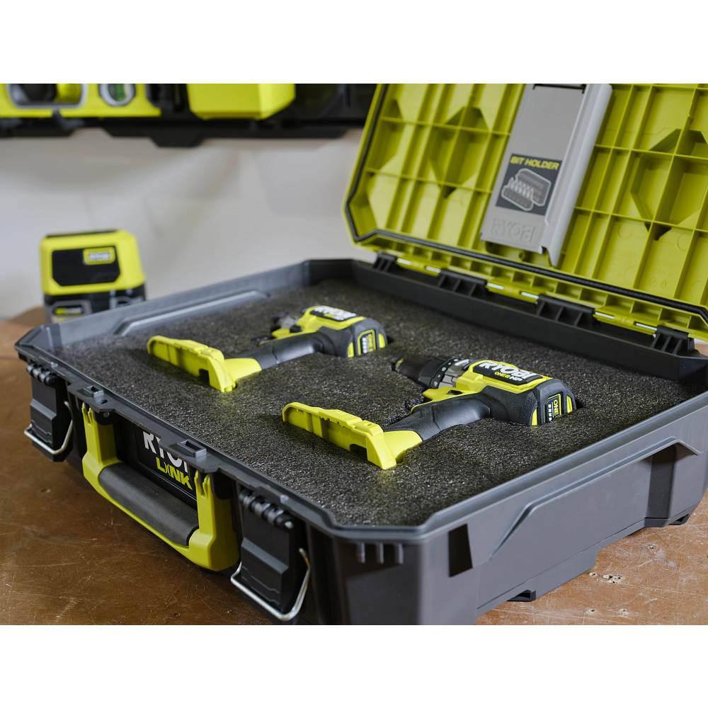 RYOBI LINK Medium Tool Box and Tool Box Foam Insert STM102-STM307