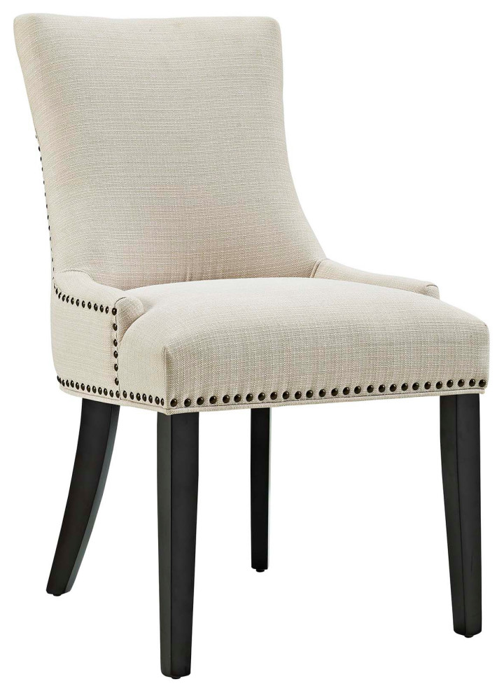 Beige Marquis Dining Chair Fabric Set of 4   Transitional   Dining Chairs   by Homesquare  Houzz