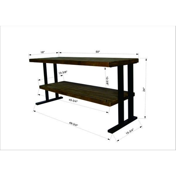 Media Console Table with 1 shelf to your Home decor，Foyer Sofa Table Narrow for Entryway， Living Room， Hallway - 50