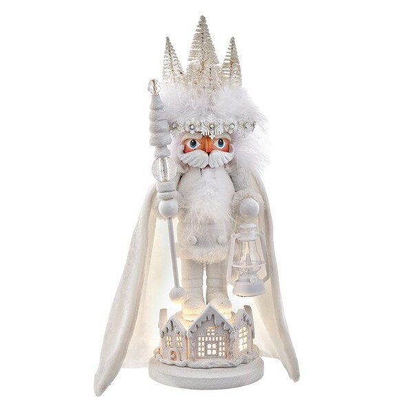 Kurt Adler 15Inch Hollywood White Winter LED Hat Nutcracker