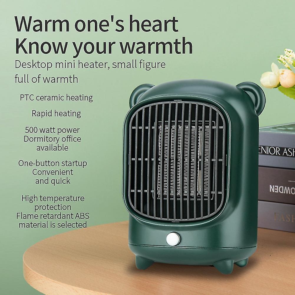 Mini Heater Fan 500w Desktop Electric Heater Portable Home Heaters Energy Winter Household Eu Plug