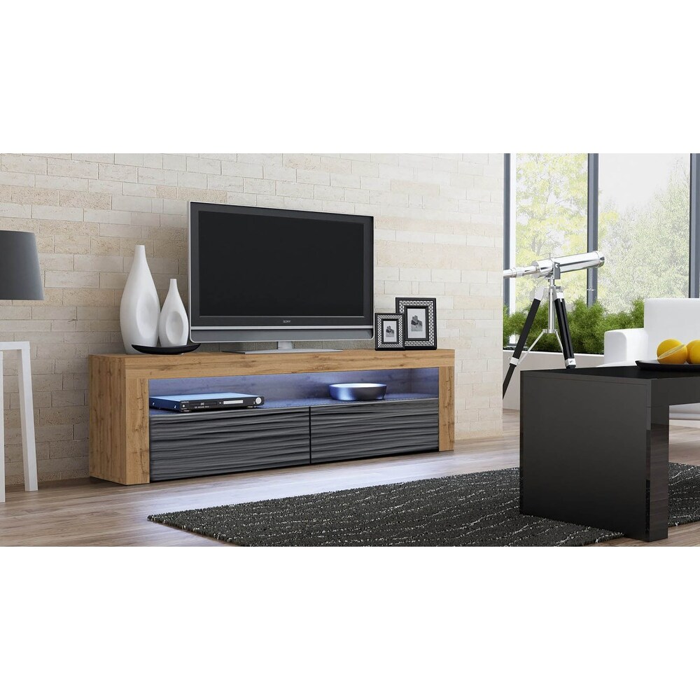 Milano Classic Modern 16 color LED 63 inch TV Stand